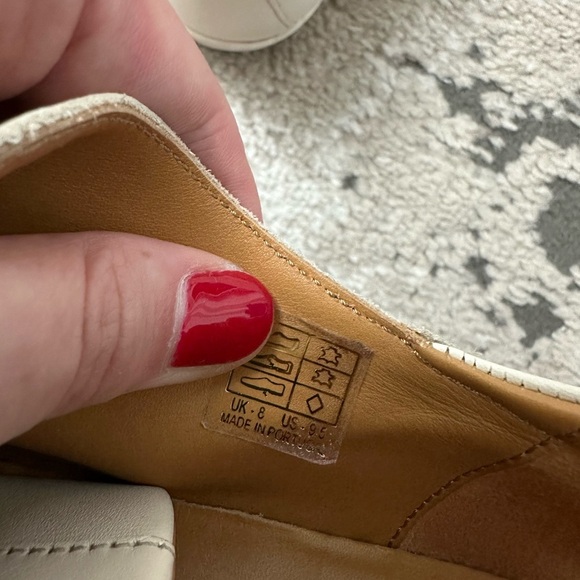 SEZANE Jack Trainers Patent Leather Comfort Sneakers Beige US 9.5 - Picture 10 of 11